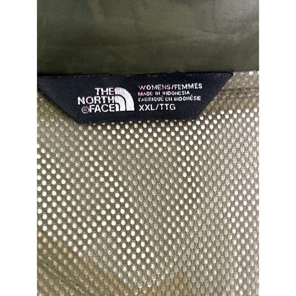 The North Face Women’s XXL Waterproof Windbreaker Jacket Olive Green Hooded - Picture 2 of 8